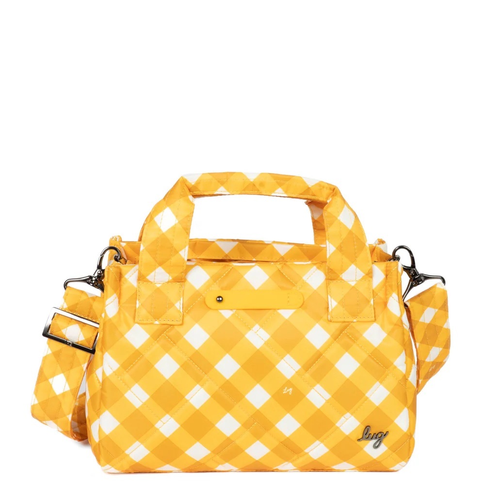 Jitterbug Crossbody Bag Gingham Mustard NWOT